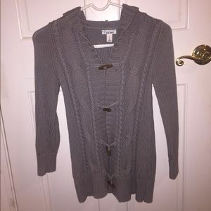 KIDS Gray cardigan with hood